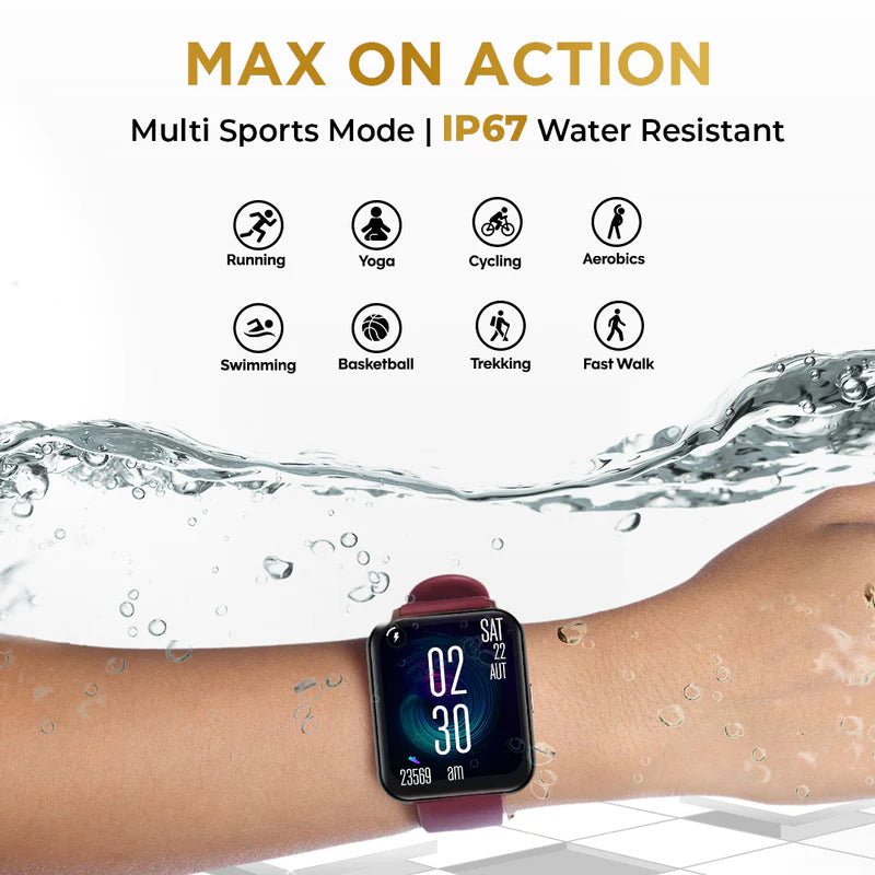 Gizmore Blaze Max 4.69 cm (1.85) BT Calling Edge to Edge Display, Voice Assistance, Bluetooth Smartwatch Gizmore Blaze Max 4.69 cm (1.85) BT Calling Edge to Edge Display, Voice Assistance, Bluetooth Smartwatch